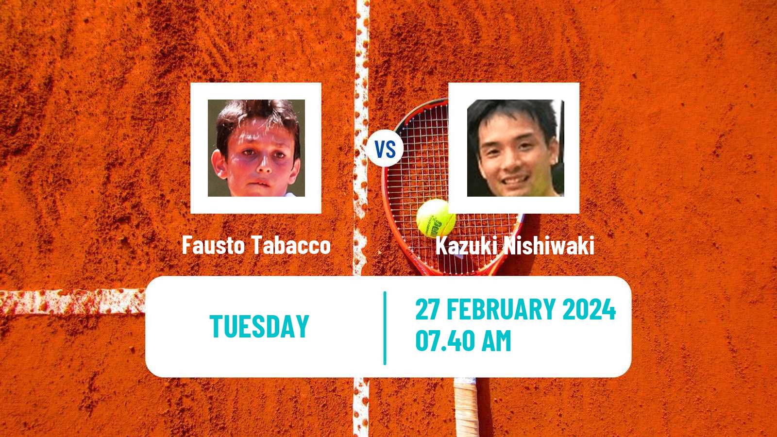 Tennis ITF M15 Villena 2 Men Fausto Tabacco - Kazuki Nishiwaki