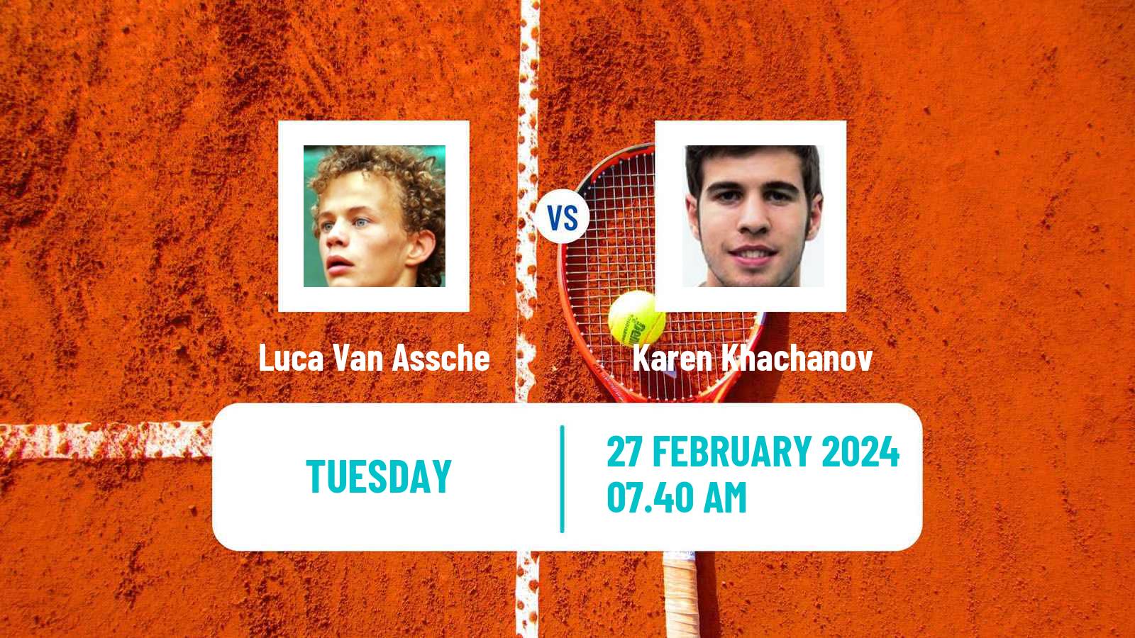 Tennis ATP Dubai Luca Van Assche - Karen Khachanov