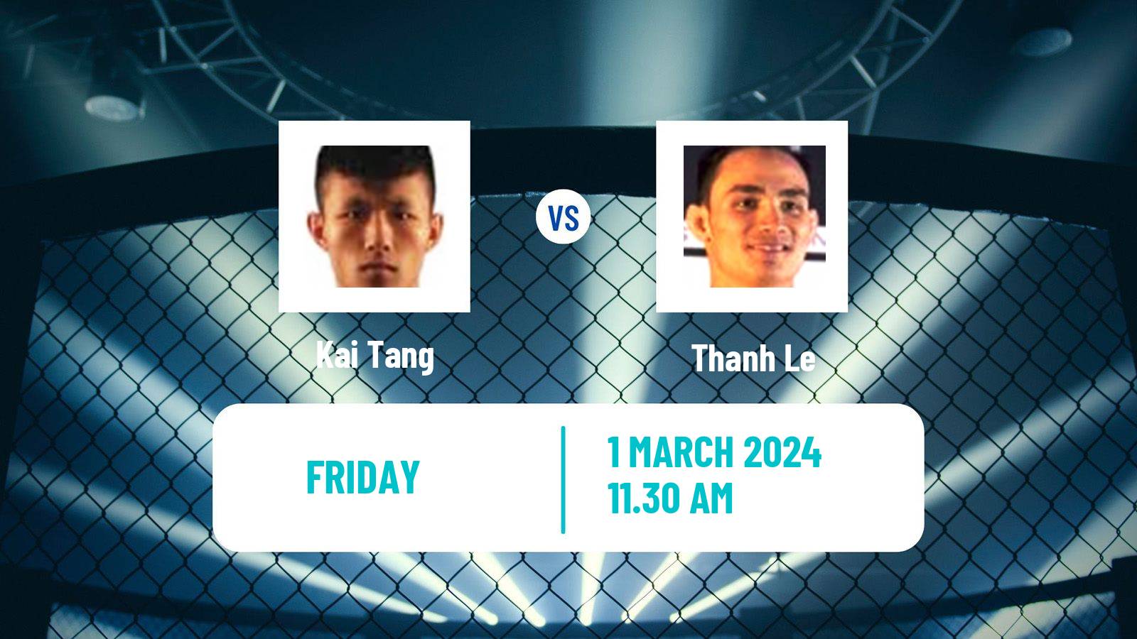 MMA Featherweight One Championship Men Kai Tang - Thanh Le