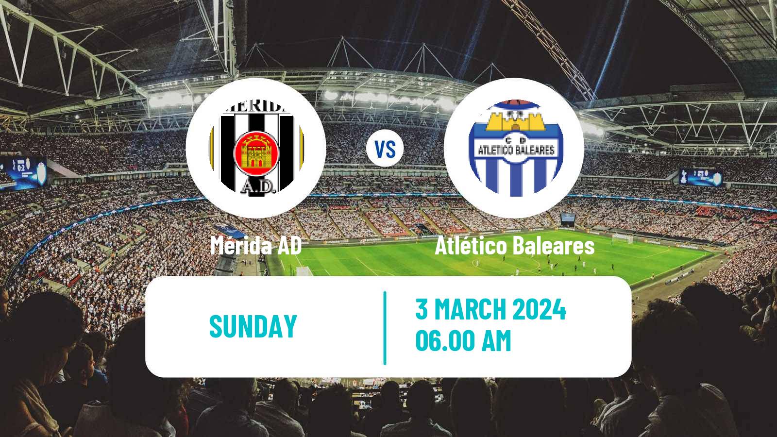 Soccer Spanish Primera RFEF Group 2 Mérida AD - Atlético Baleares