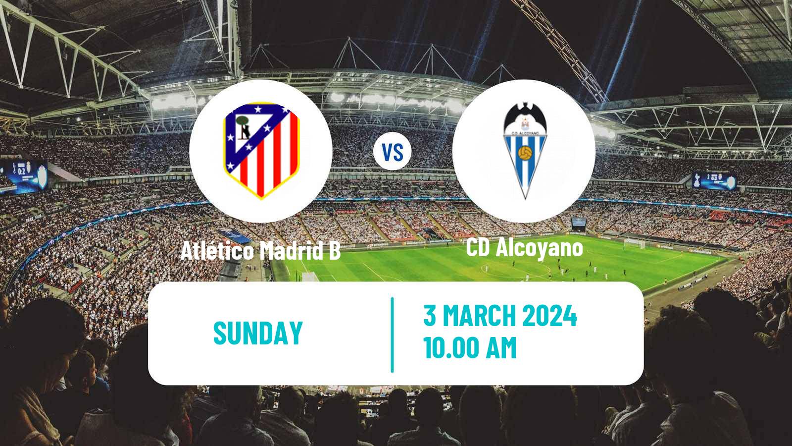 Soccer Spanish Primera RFEF Group 2 Atlético Madrid B - Alcoyano