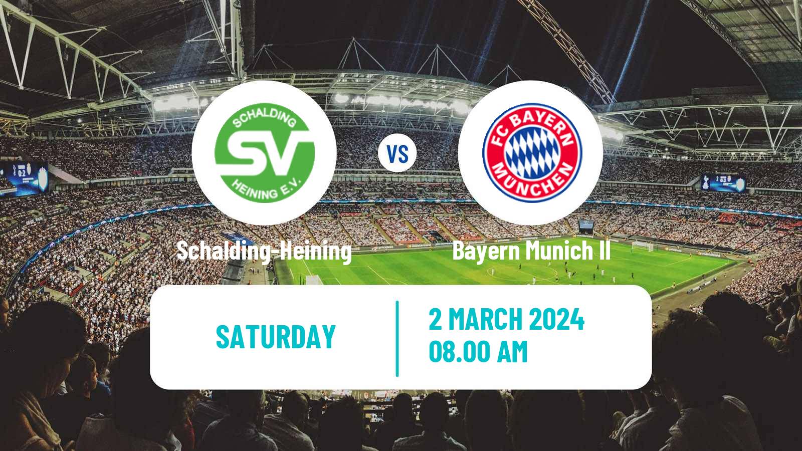 Soccer German Regionalliga Bayern Schalding-Heining - Bayern Munich II