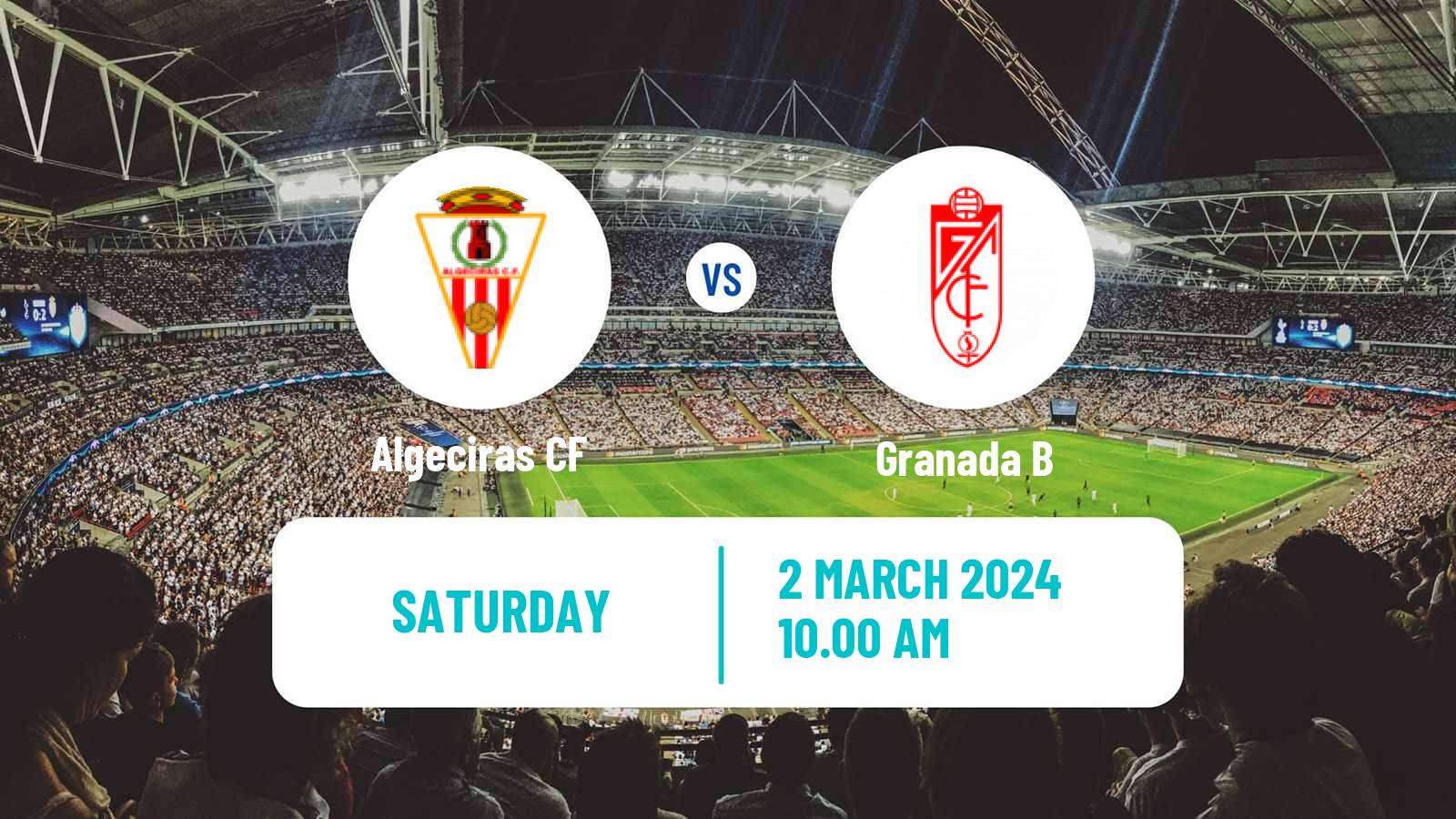 Soccer Spanish Primera RFEF Group 2 Algeciras - Granada B