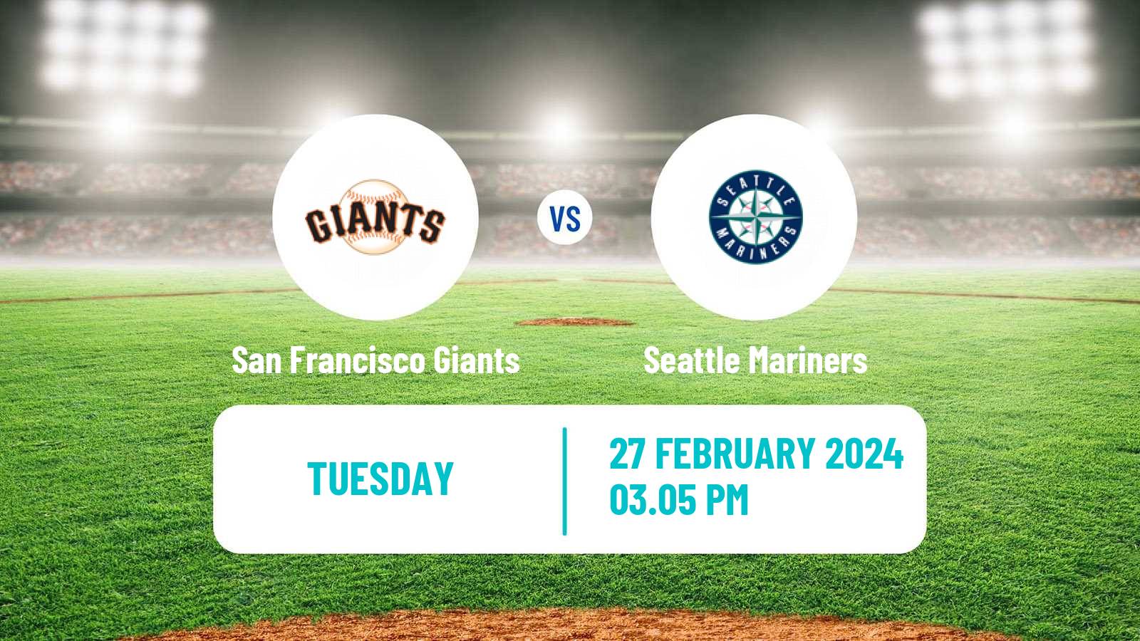 Baseball MLB San Francisco Giants - Seattle Mariners