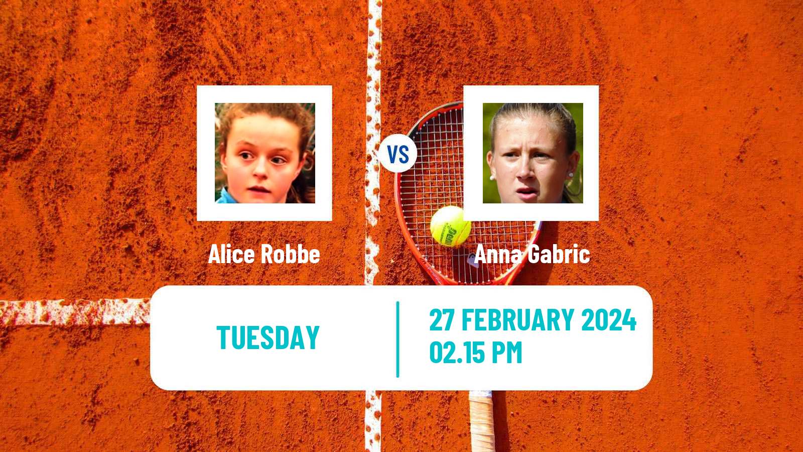 Tennis ITF W50 Macon Women Alice Robbe - Anna Gabric
