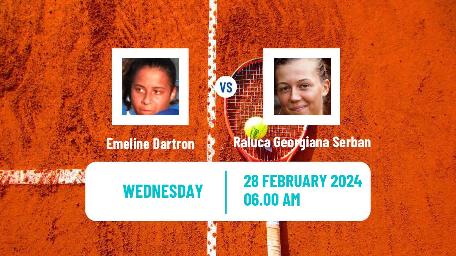 Tennis ITF W50 Macon Women Emeline Dartron - Raluca Georgiana Serban