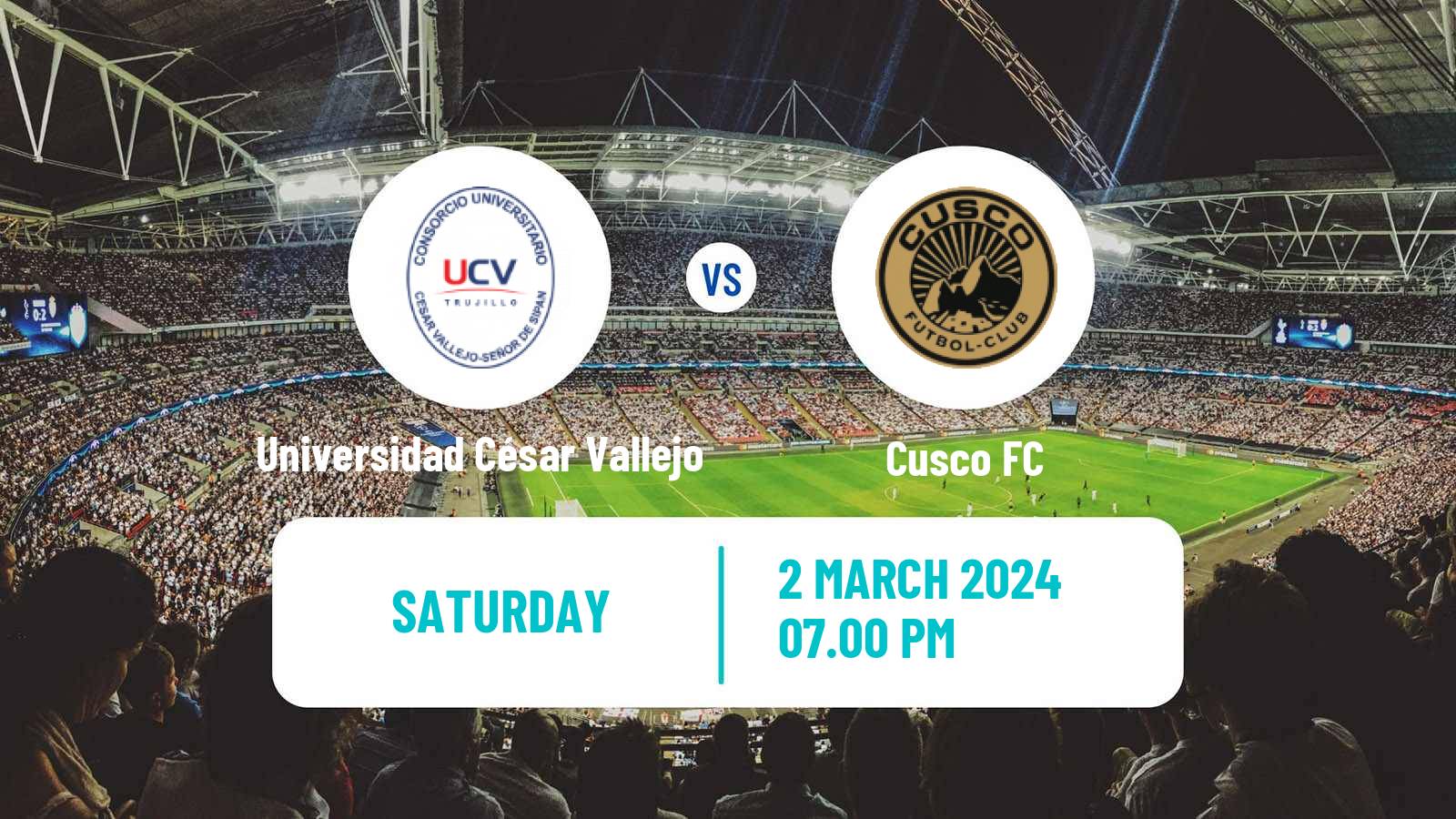 Soccer Peruvian Liga 1 Universidad César Vallejo - Cusco