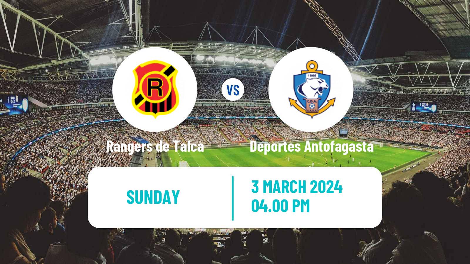 Soccer Chilean Primera B Rangers de Talca - Deportes Antofagasta