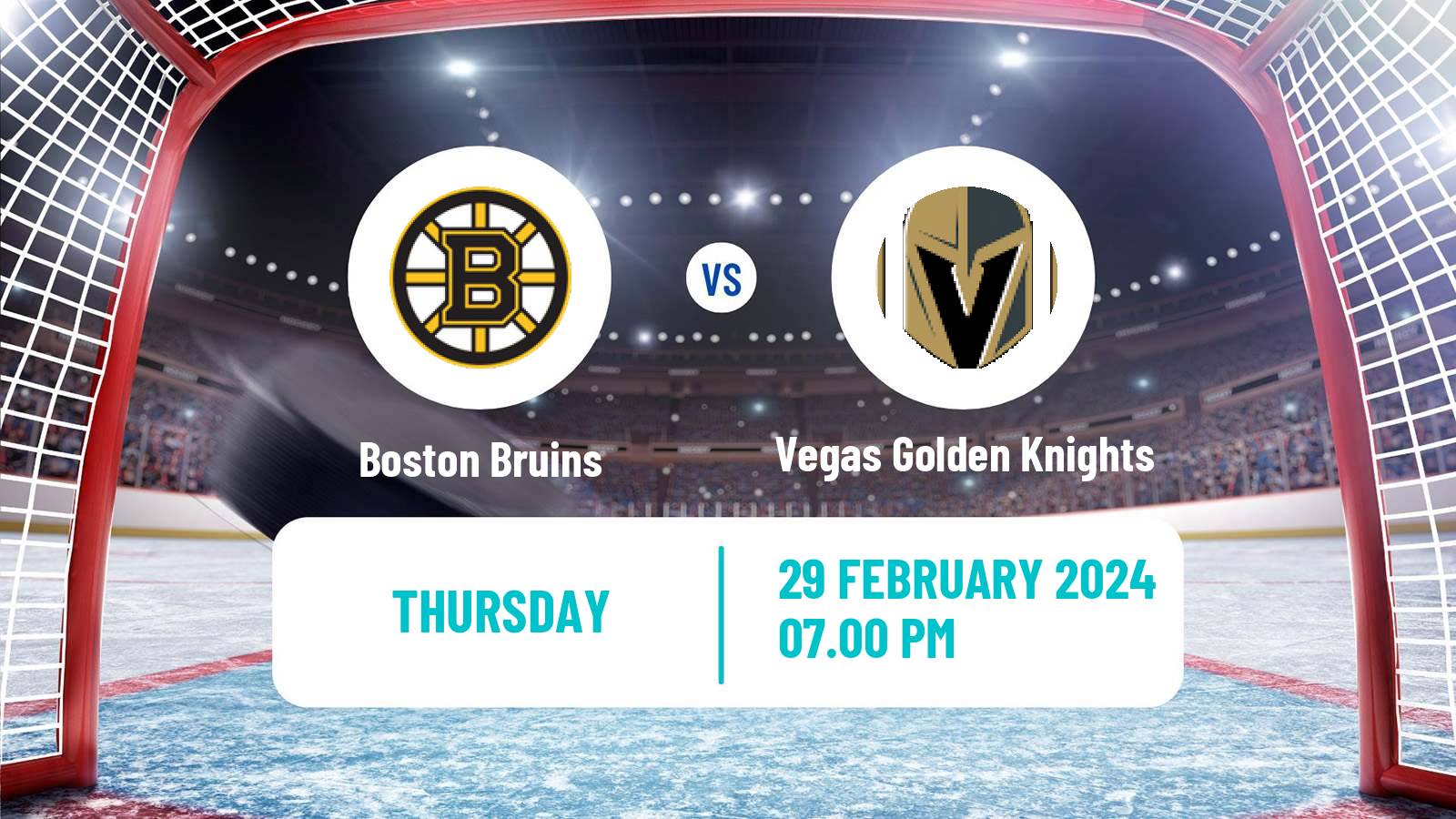 Hockey NHL Boston Bruins - Vegas Golden Knights