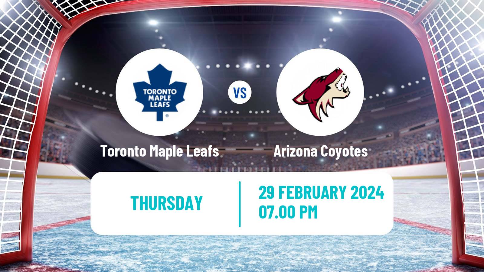 Hockey NHL Toronto Maple Leafs - Arizona Coyotes