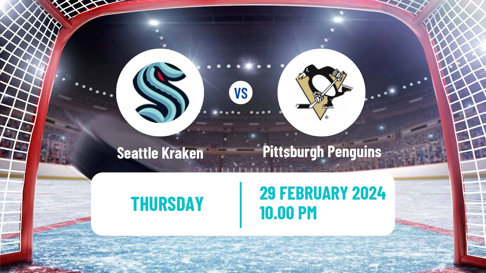 Hockey NHL Seattle Kraken - Pittsburgh Penguins