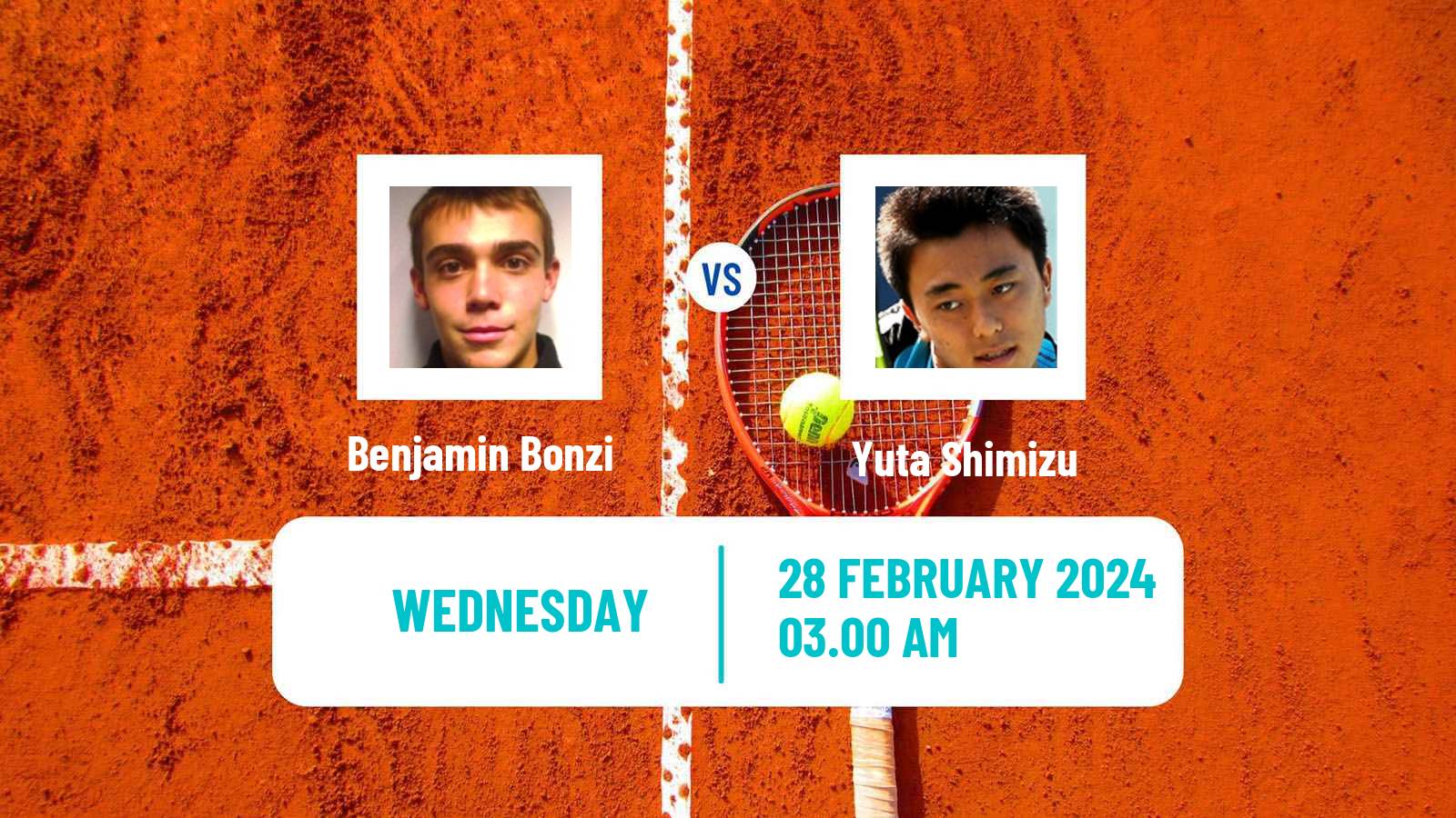 Tennis New Delhi Challenger Men Benjamin Bonzi - Yuta Shimizu