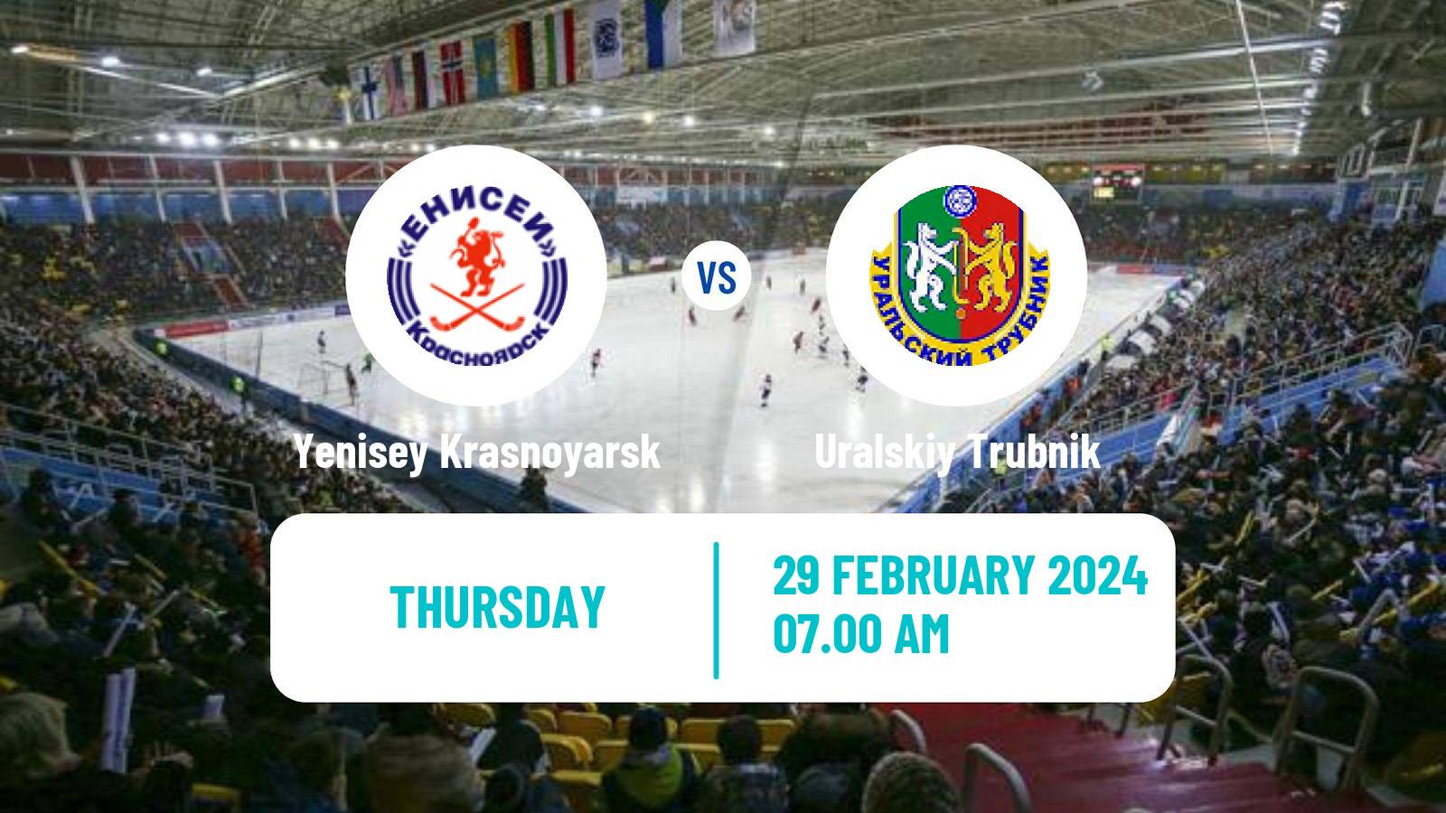 Bandy Russian Super League Bandy Yenisey Krasnoyarsk - Uralskiy Trubnik