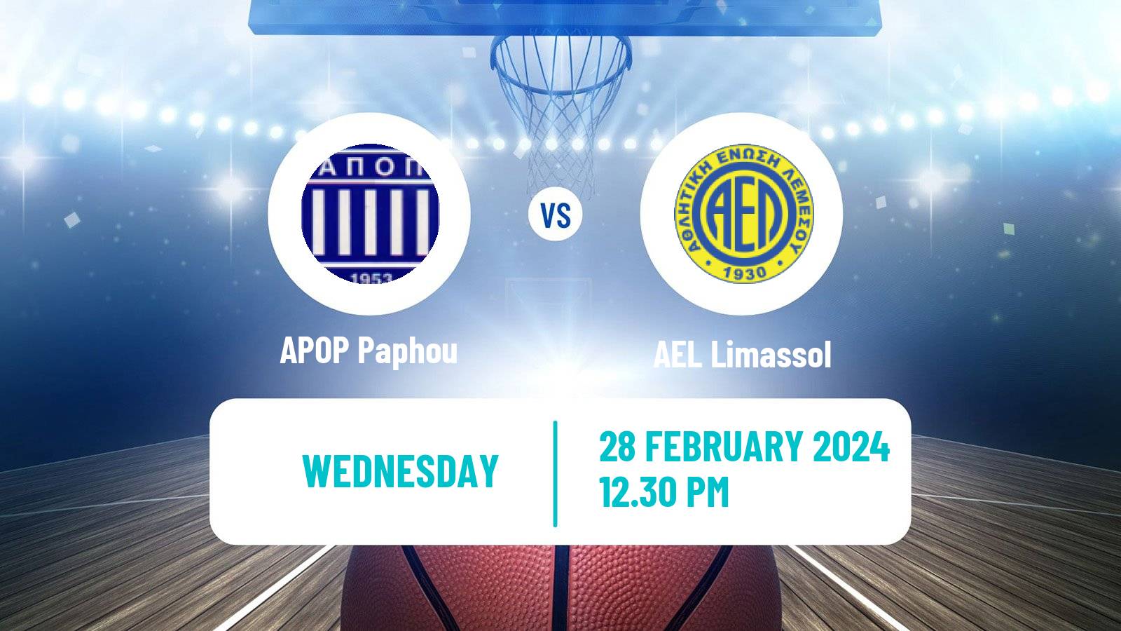 Basketball Cypriot Division A Basketball APOP Paphou - AEL Limassol