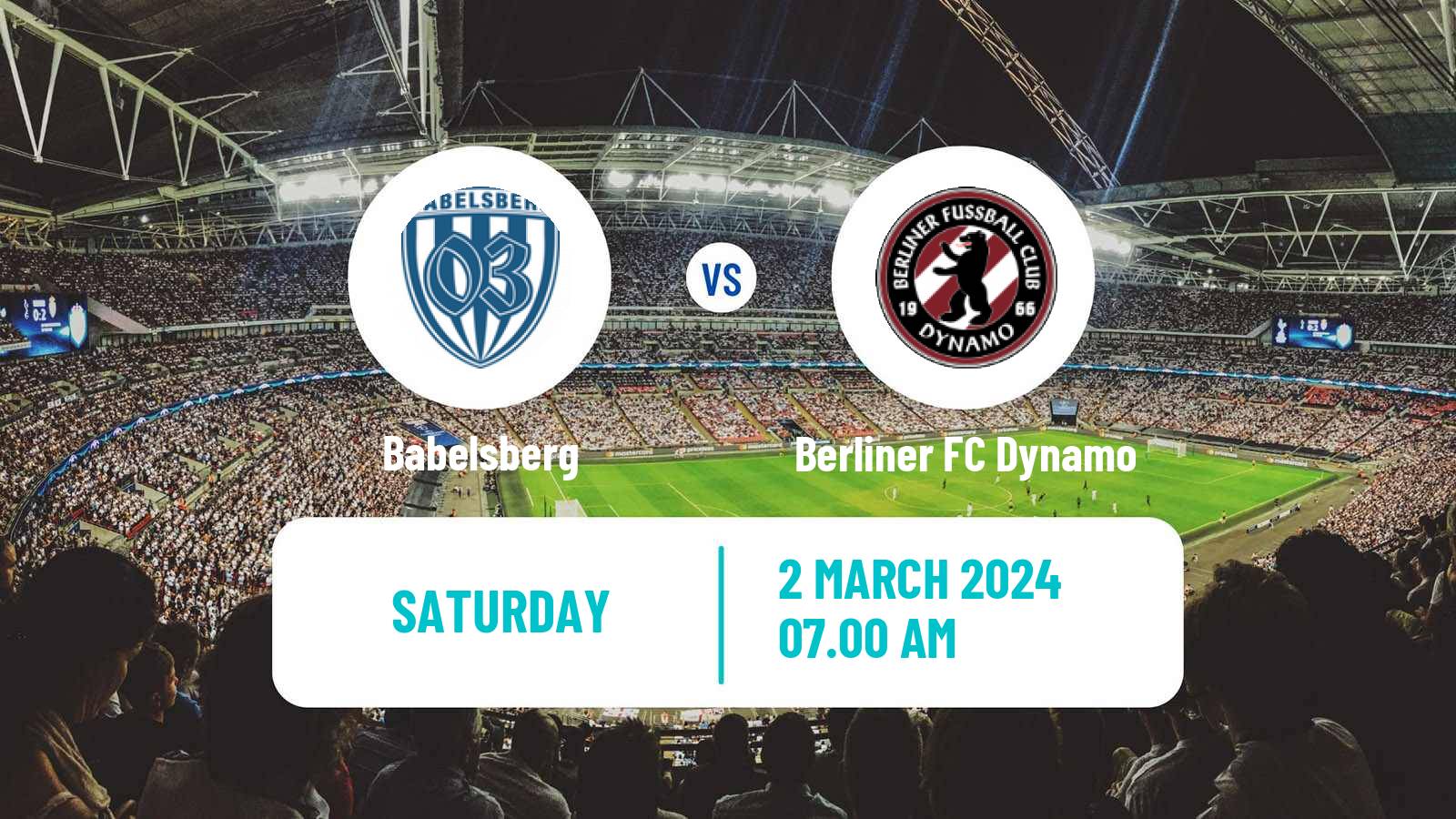 Soccer German Regionalliga Nordost Babelsberg - Berliner FC Dynamo