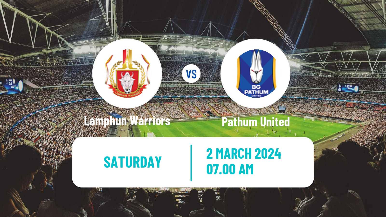 Soccer Thai League 1 Lamphun Warriors - Pathum United