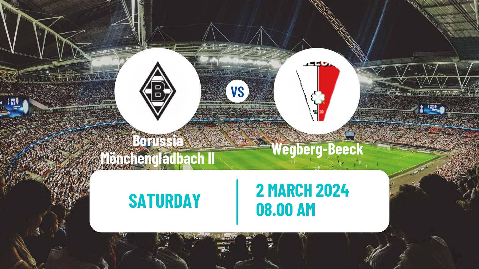 Soccer German Regionalliga West Borussia Mönchengladbach II - Wegberg-Beeck