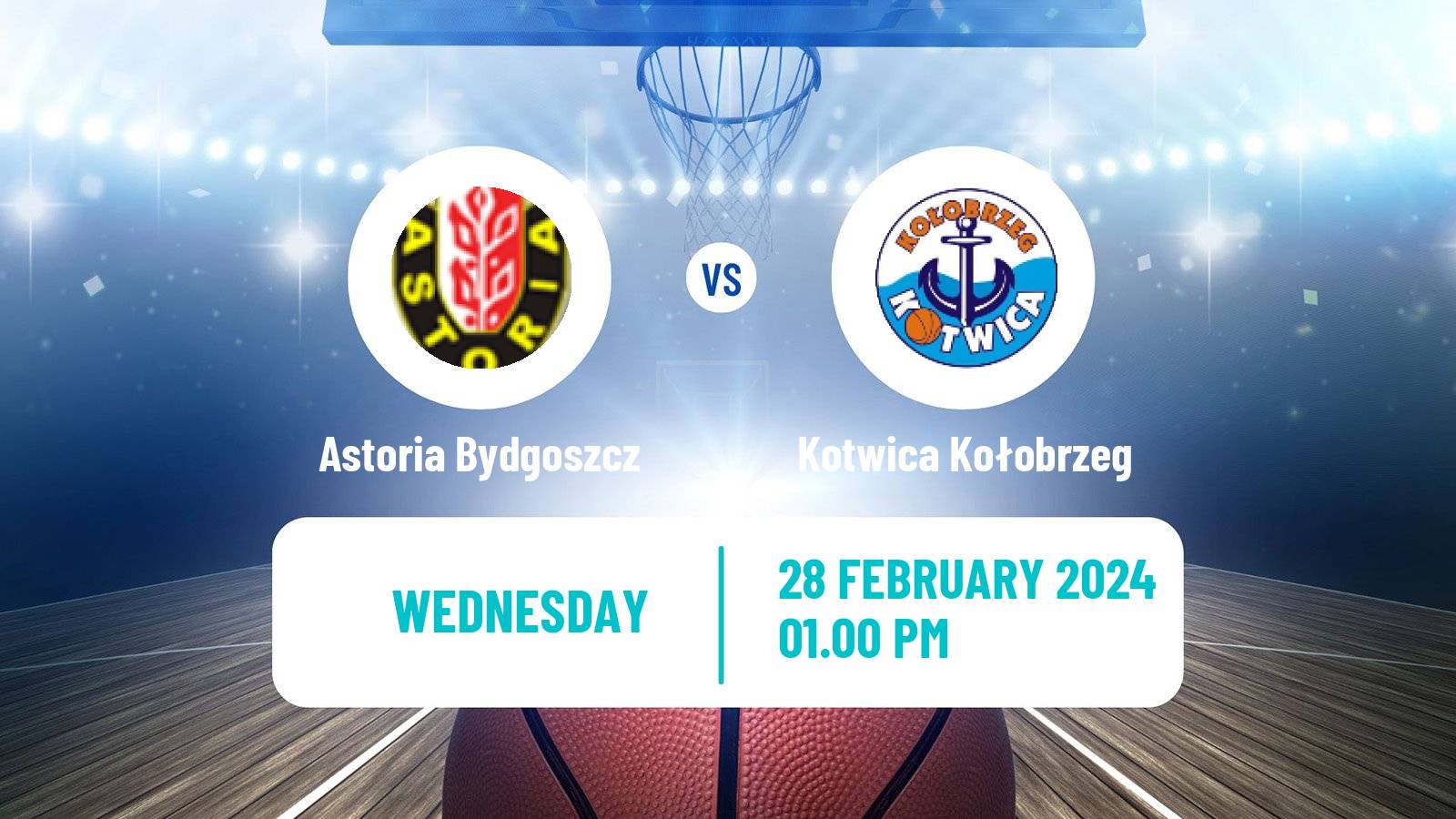 Basketball Polish 1 Liga Basketball Astoria Bydgoszcz - Kotwica Kołobrzeg