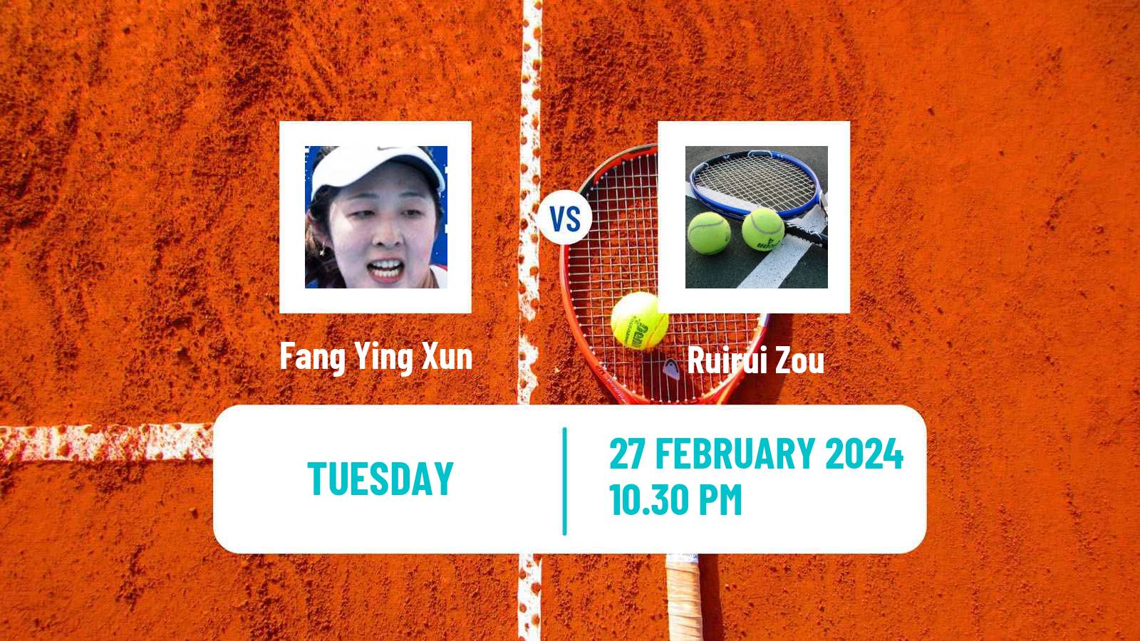 Tennis ITF W15 Nakhon Si Thammarat 6 Women Fang Ying Xun - Ruirui Zou