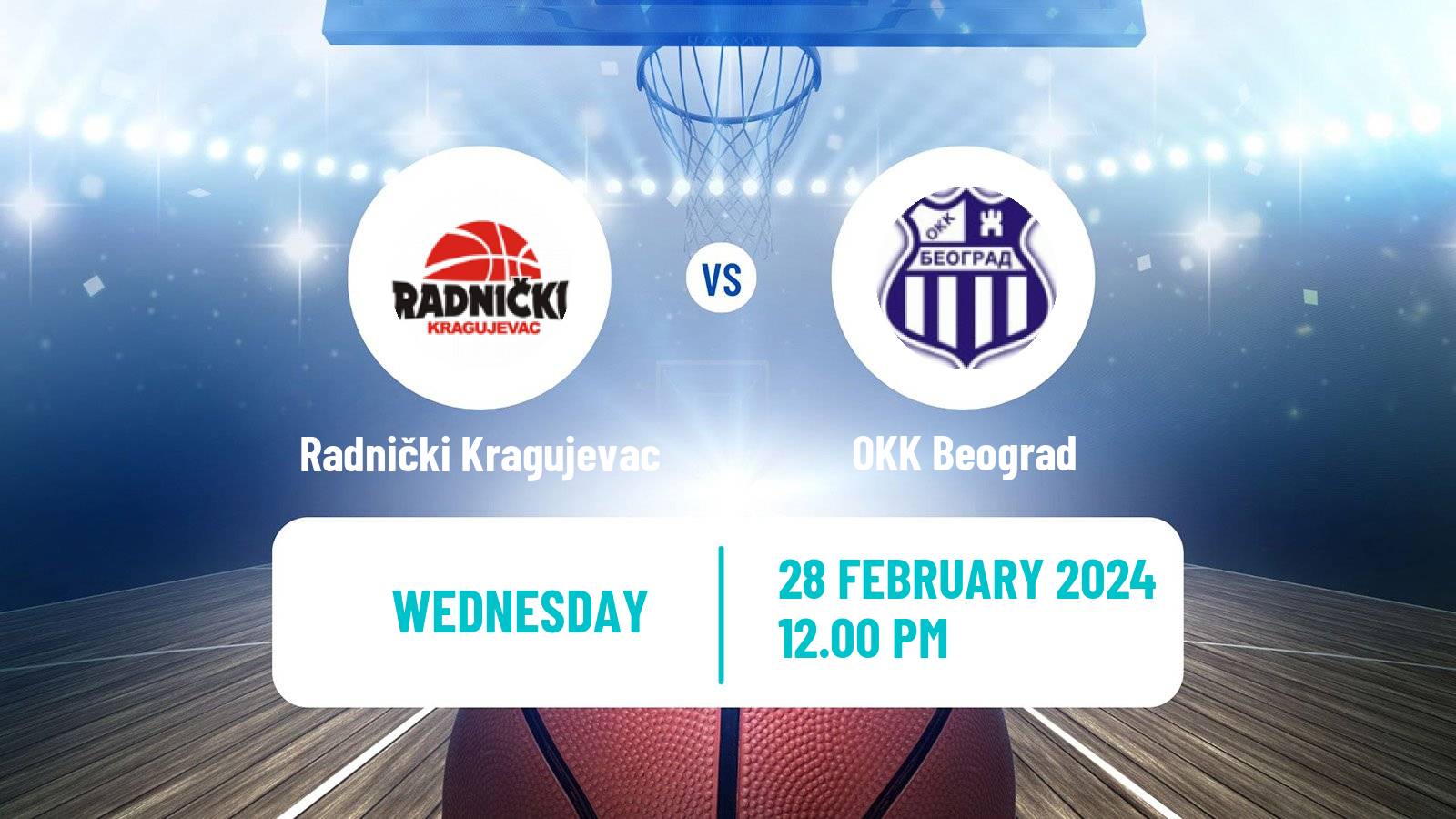 Basketball Serbian First League Basketball Radnički Kragujevac - OKK Beograd