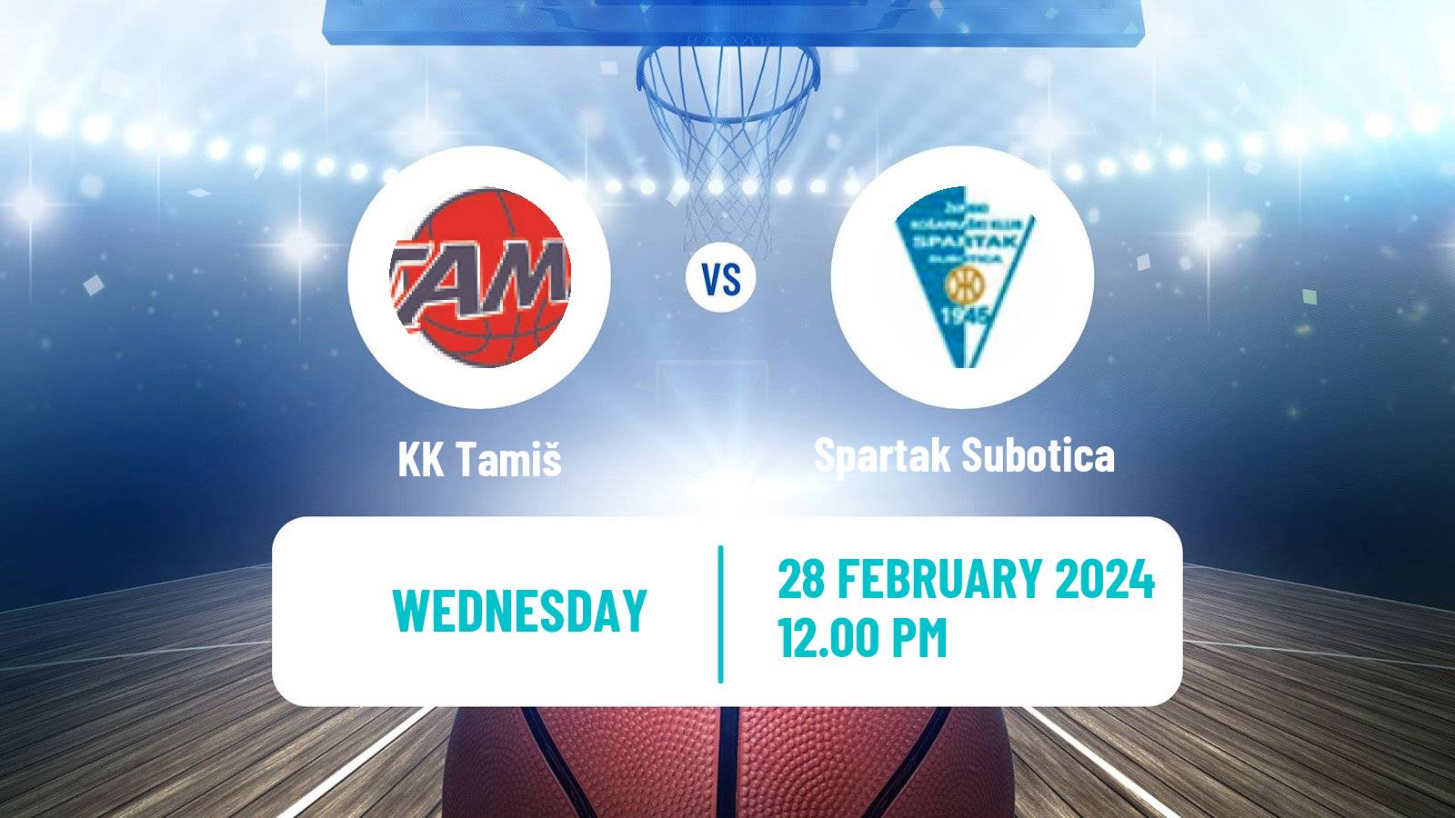 Basketball Serbian First League Basketball Tamiš - Spartak Subotica