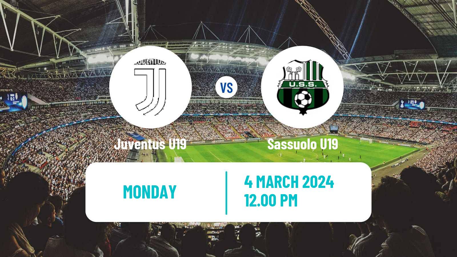 Soccer Italian Primavera 1 Juventus U19 - Sassuolo U19