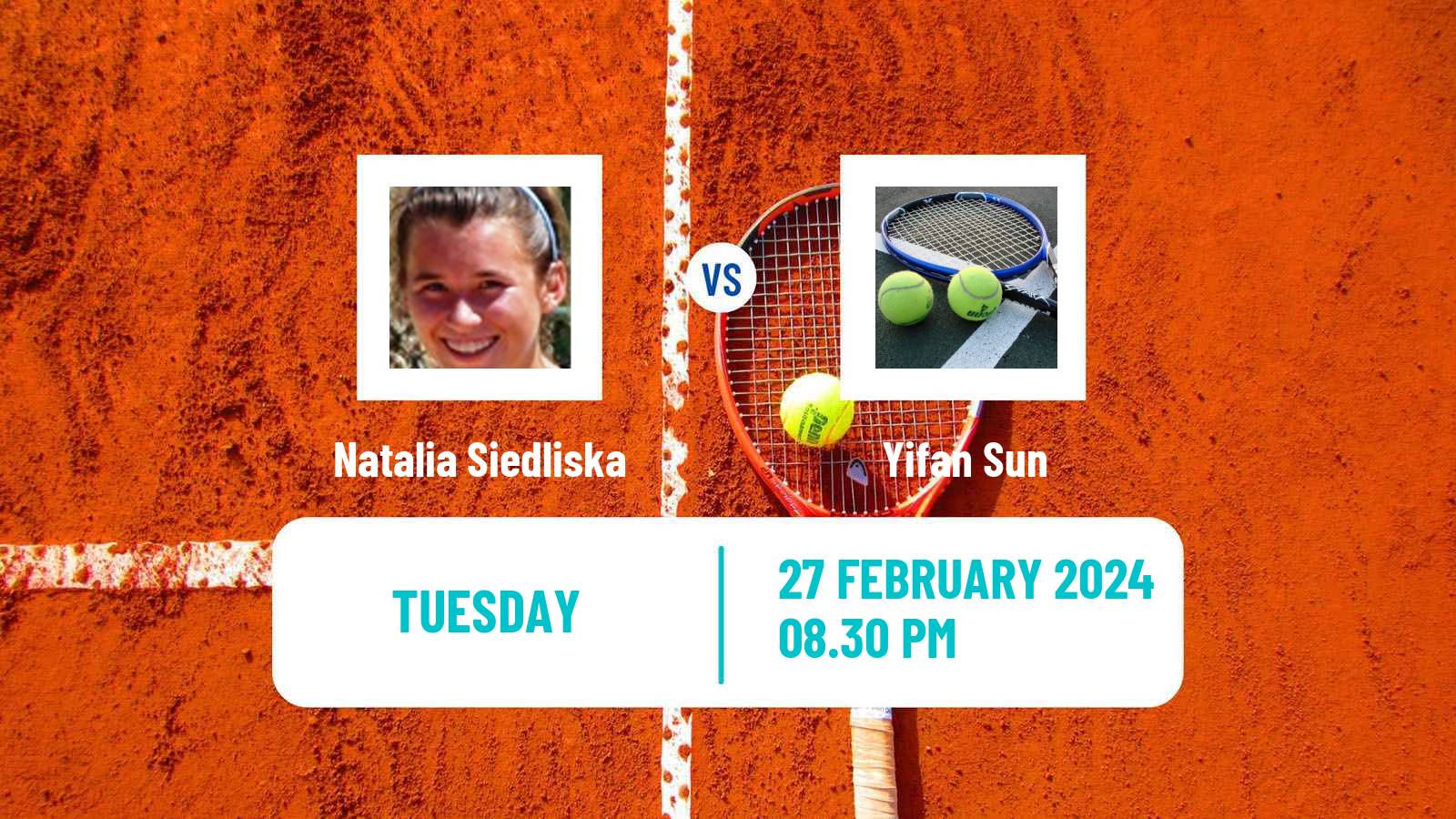 Tennis ITF W15 Ipoh Perak Women Natalia Siedliska - Yifan Sun