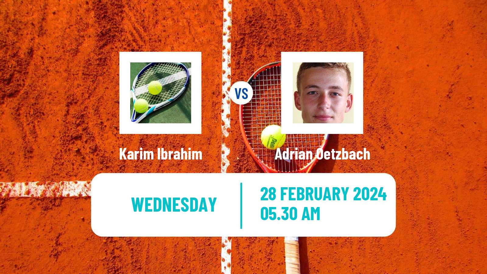 Tennis ITF M15 Sharm Elsheikh 5 Men Karim Ibrahim - Adrian Oetzbach