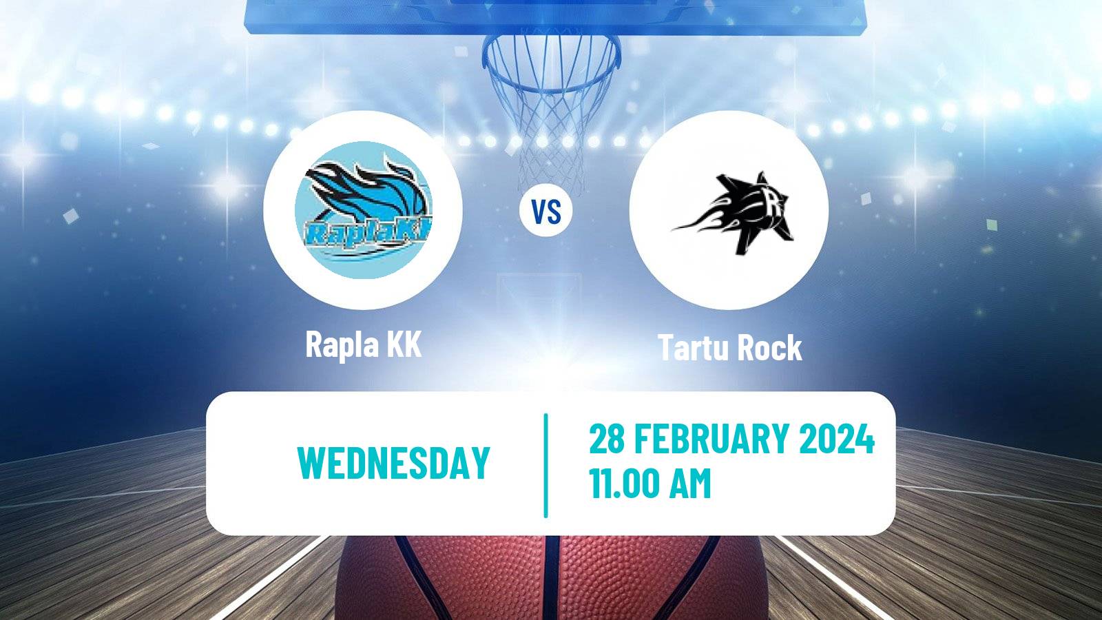 Basketball Estonian–Latvian Basketball League Rapla - Tartu Rock