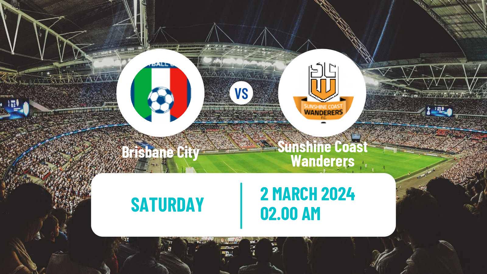 Soccer Australian NPL Queensland Brisbane City - Sunshine Coast Wanderers