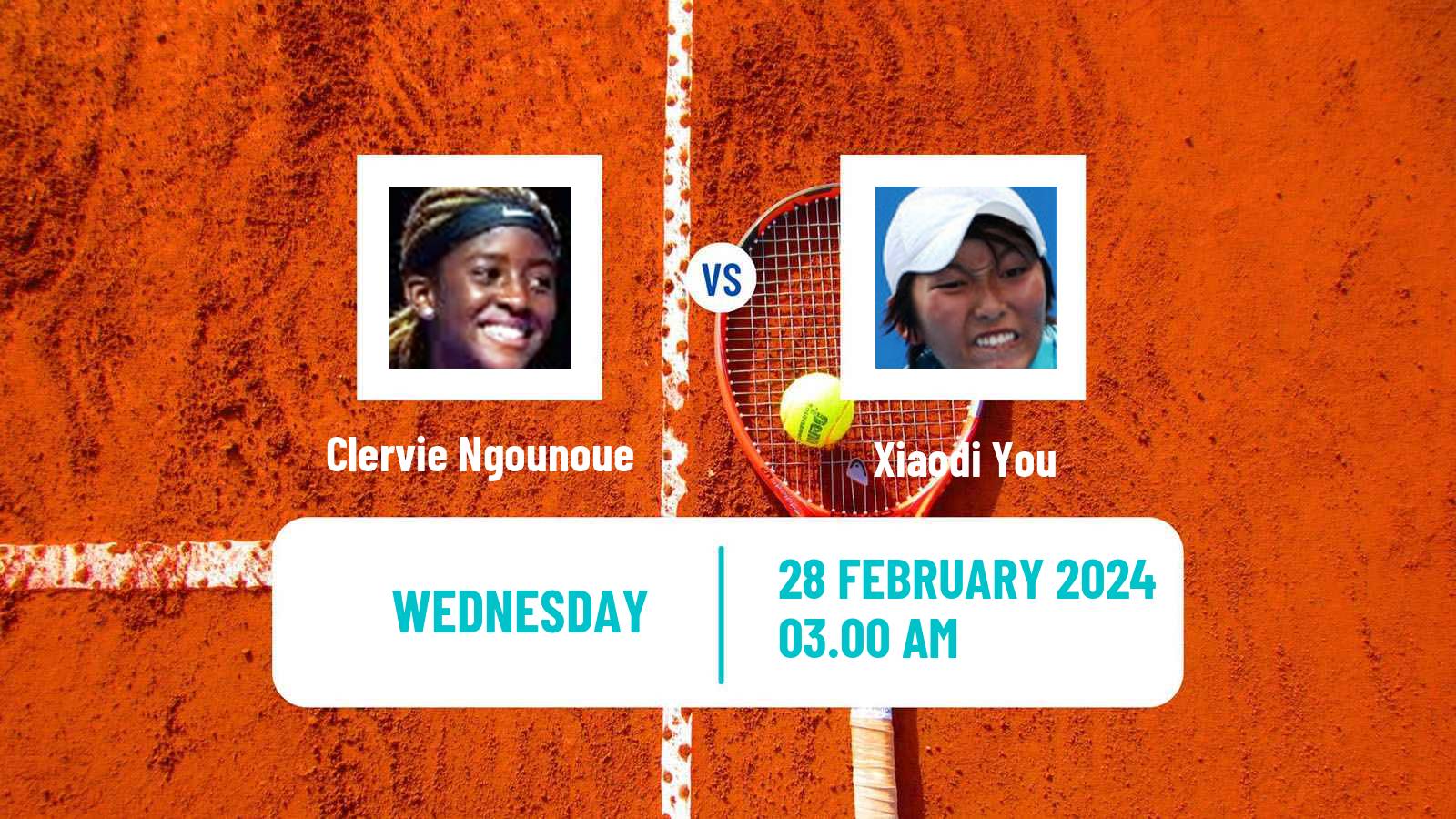 Tennis ITF W50 Pretoria 2 Women Clervie Ngounoue - Xiaodi You