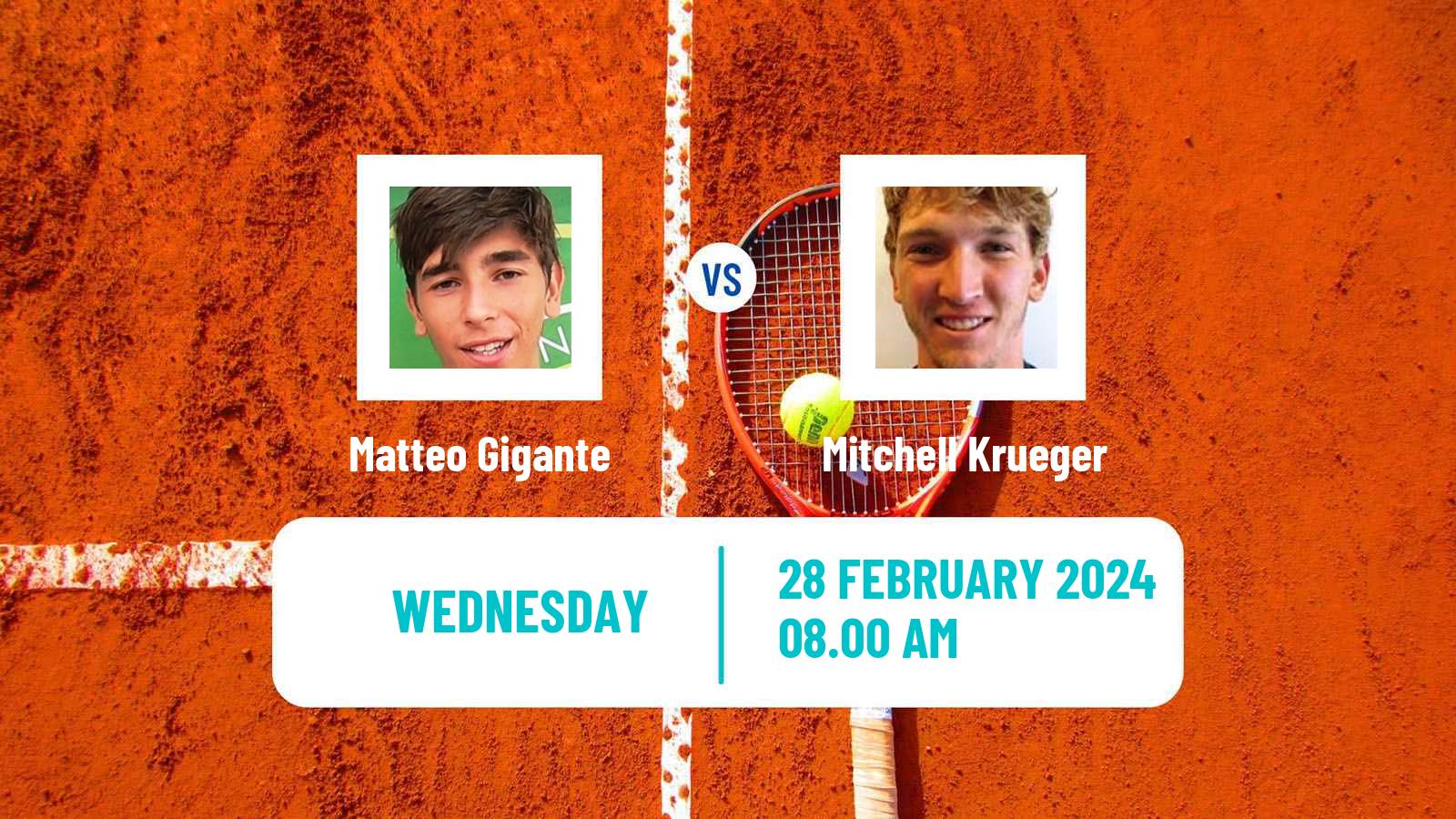 Tennis Tenerife 3 Challenger Men Matteo Gigante - Mitchell Krueger