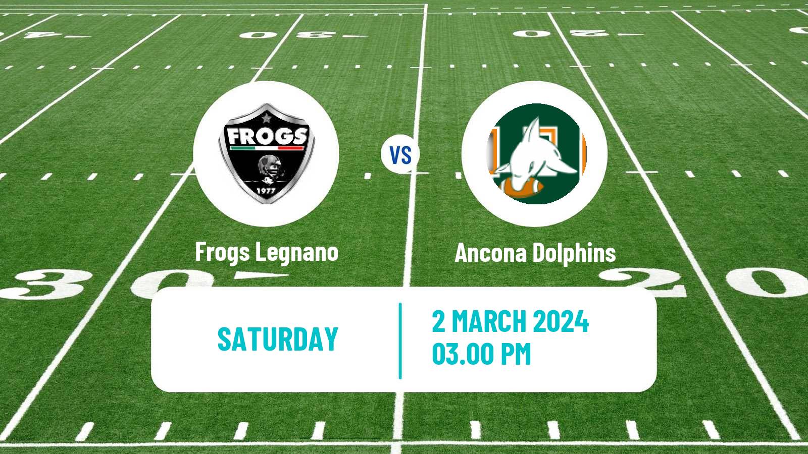 American football Italian IFL Frogs Legnano - Ancona Dolphins