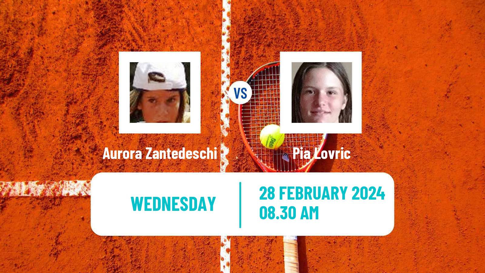 Tennis ITF W15 Antalya 3 Women Aurora Zantedeschi - Pia Lovric