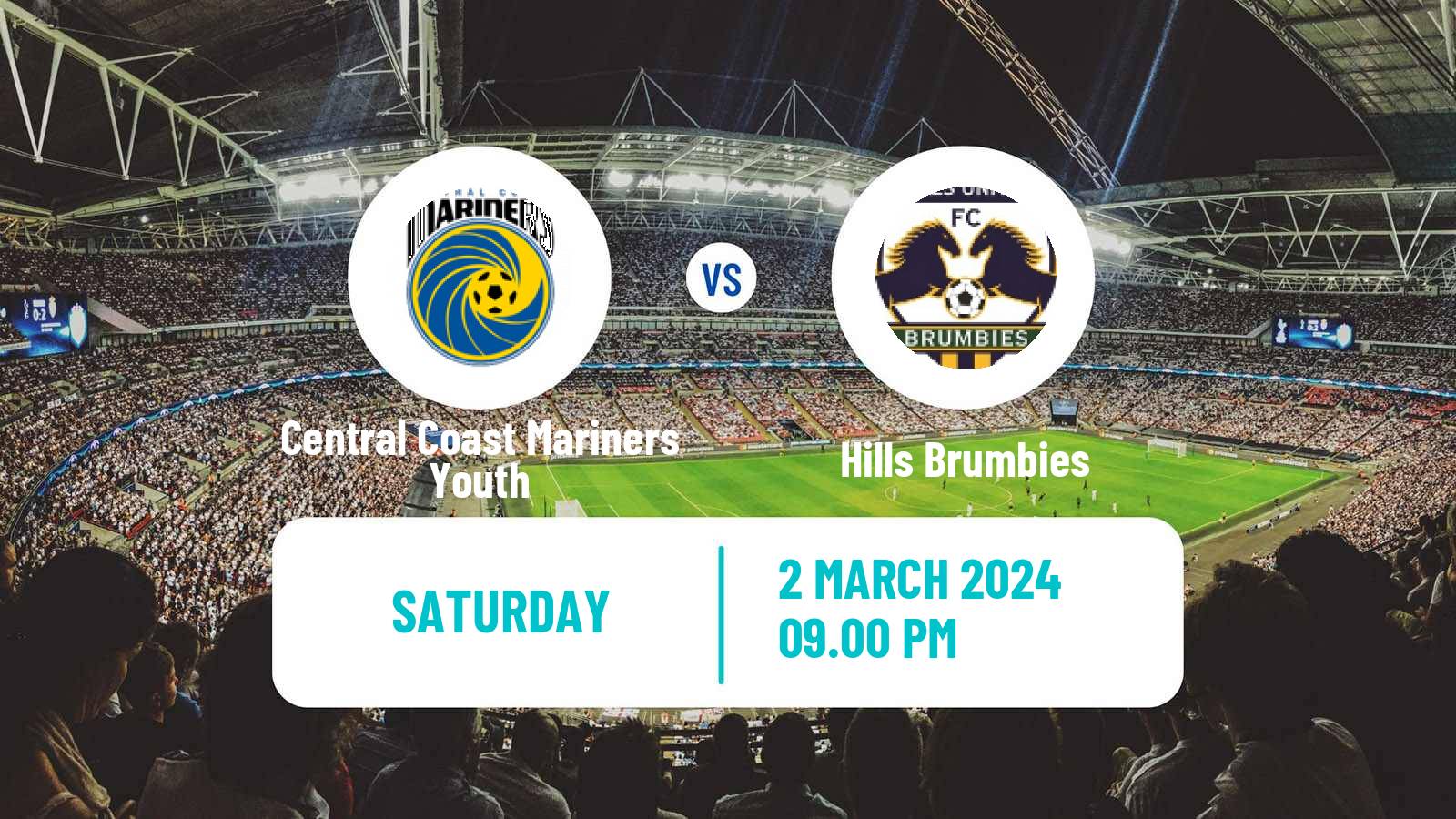 Soccer Australian NPL NSW Central Coast Mariners Youth - Hills Brumbies