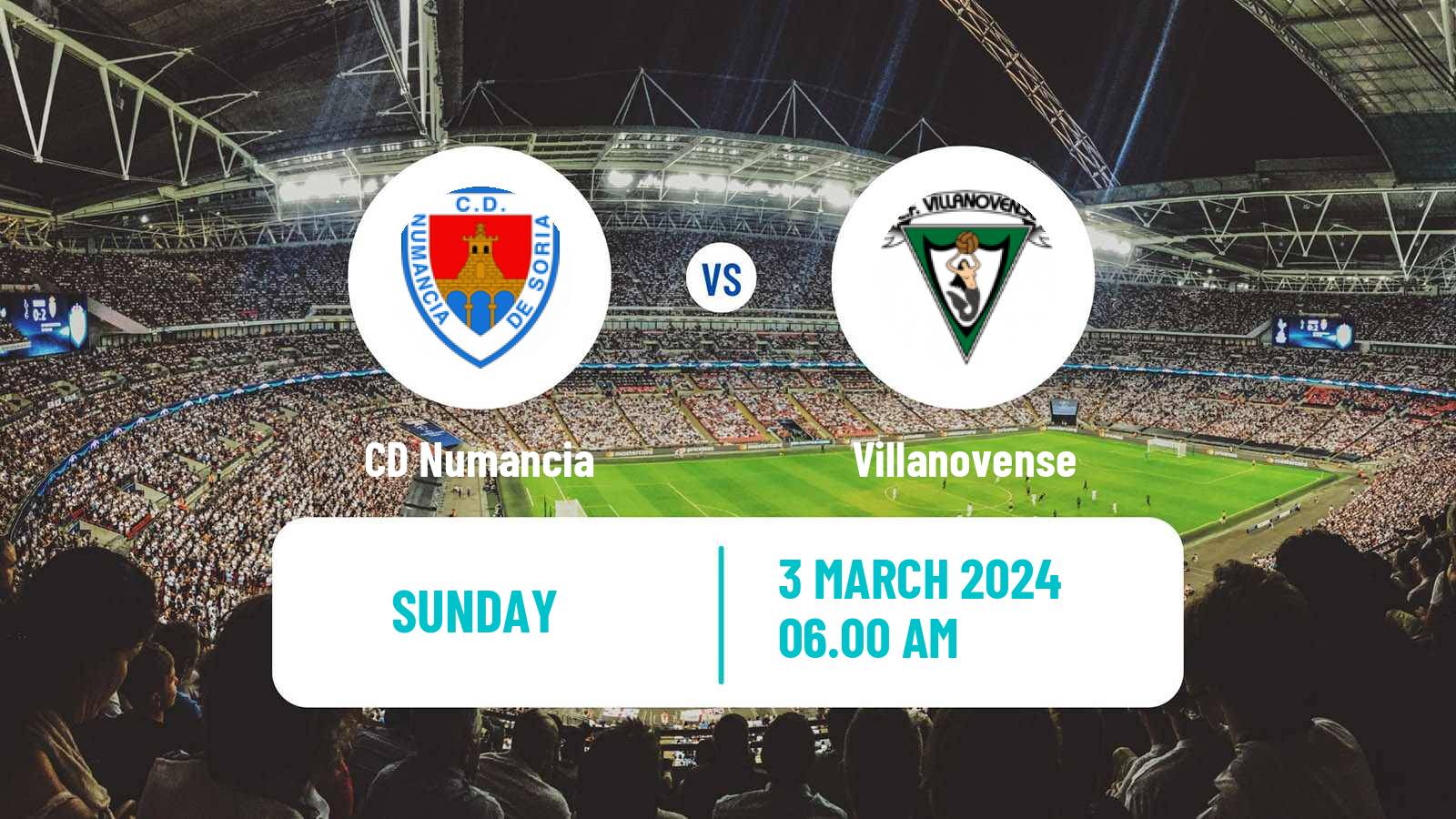 Soccer Spanish Segunda RFEF - Group 5 Numancia - Villanovense