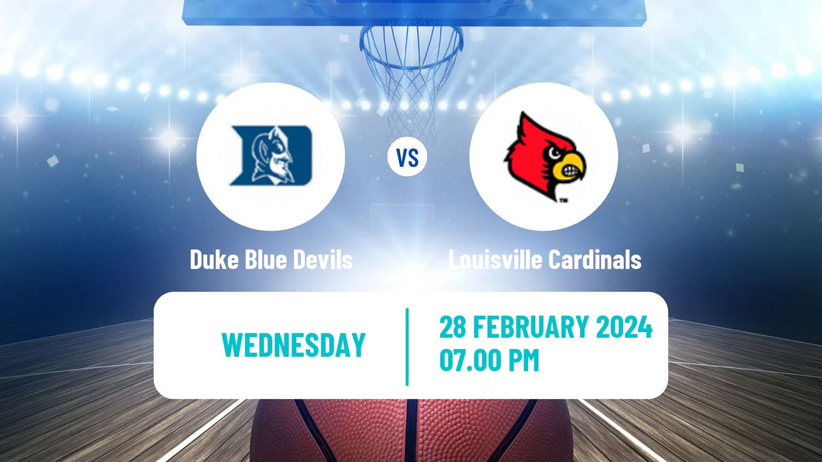 Basketball NCAA College Basketball Duke Blue Devils - Louisville Cardinals