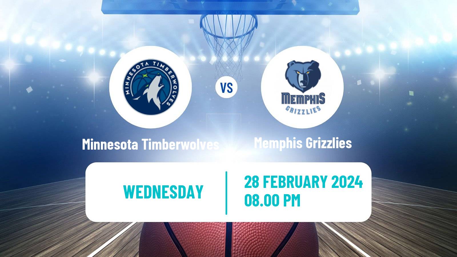 Basketball NBA Minnesota Timberwolves - Memphis Grizzlies