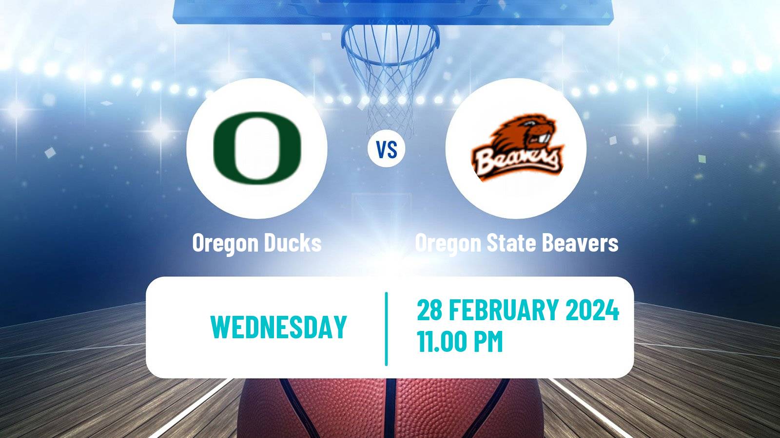 Basketball NCAA College Basketball Oregon Ducks - Oregon State Beavers