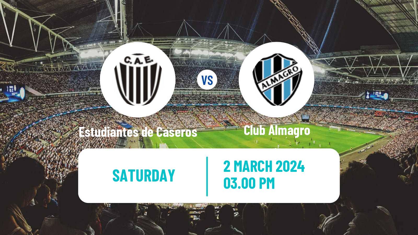 Soccer Argentinian Primera Nacional Estudiantes de Caseros - Club Almagro
