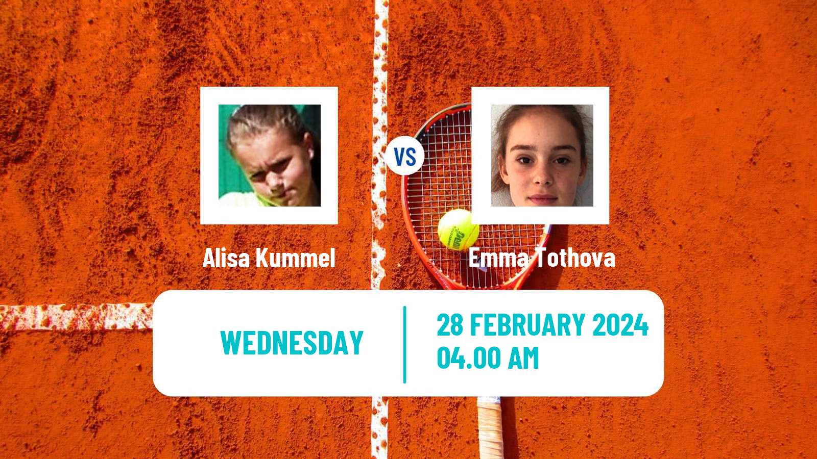 Tennis ITF W15 Sharm Elsheikh 4 Women Alisa Kummel - Emma Tothova