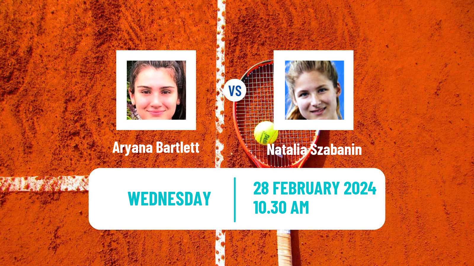 Tennis ITF W15 Manacor 3 Women Aryana Bartlett - Natalia Szabanin