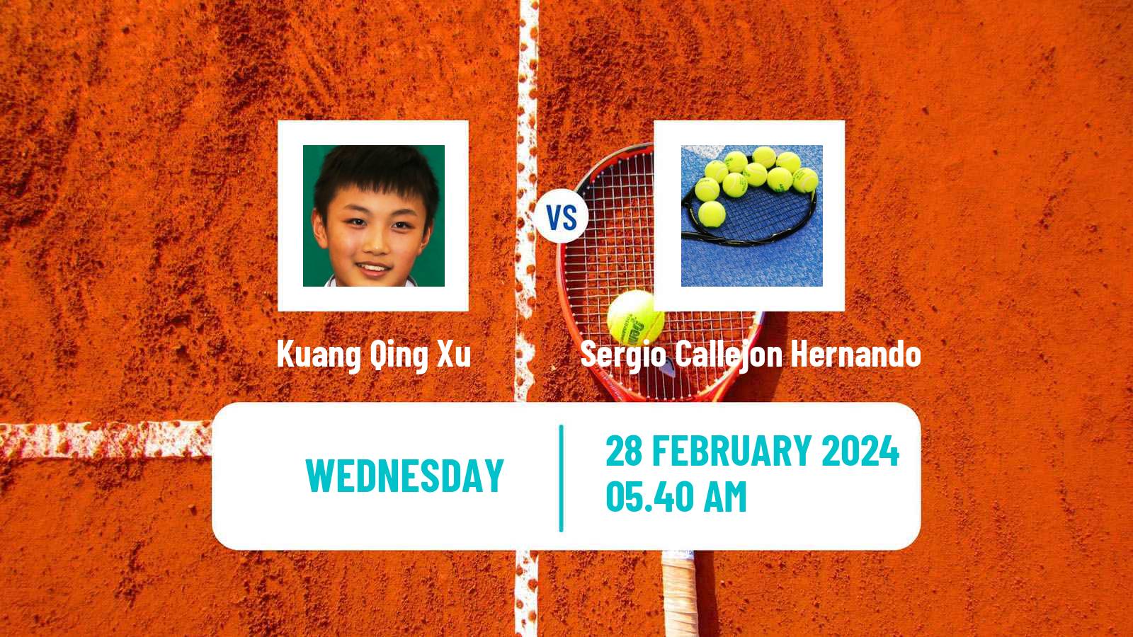 Tennis ITF M15 Villena 2 Men Kuang Qing Xu - Sergio Callejon Hernando
