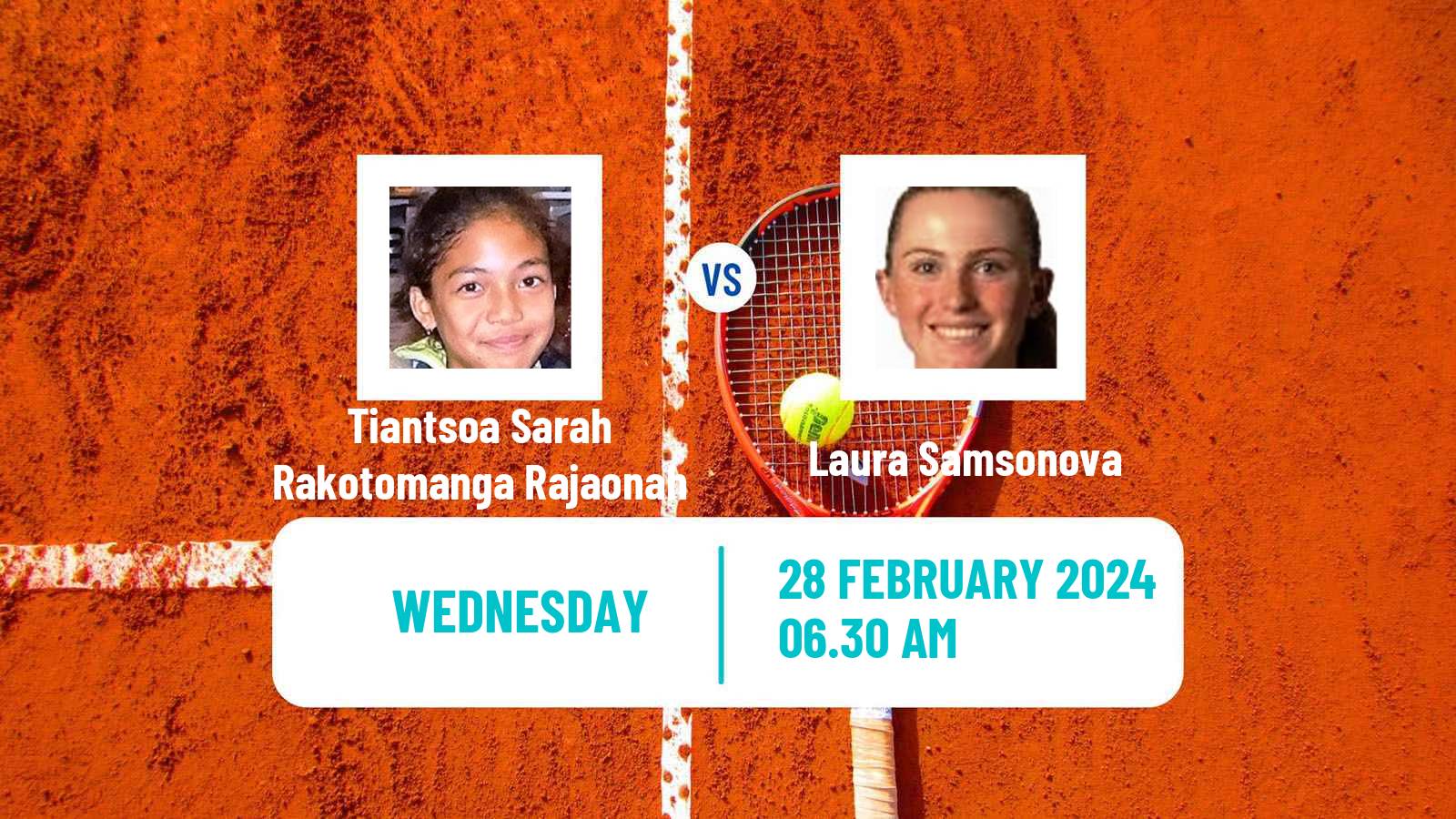 Tennis ITF W15 Sharm Elsheikh 4 Women Tiantsoa Sarah Rakotomanga Rajaonah - Laura Samsonova
