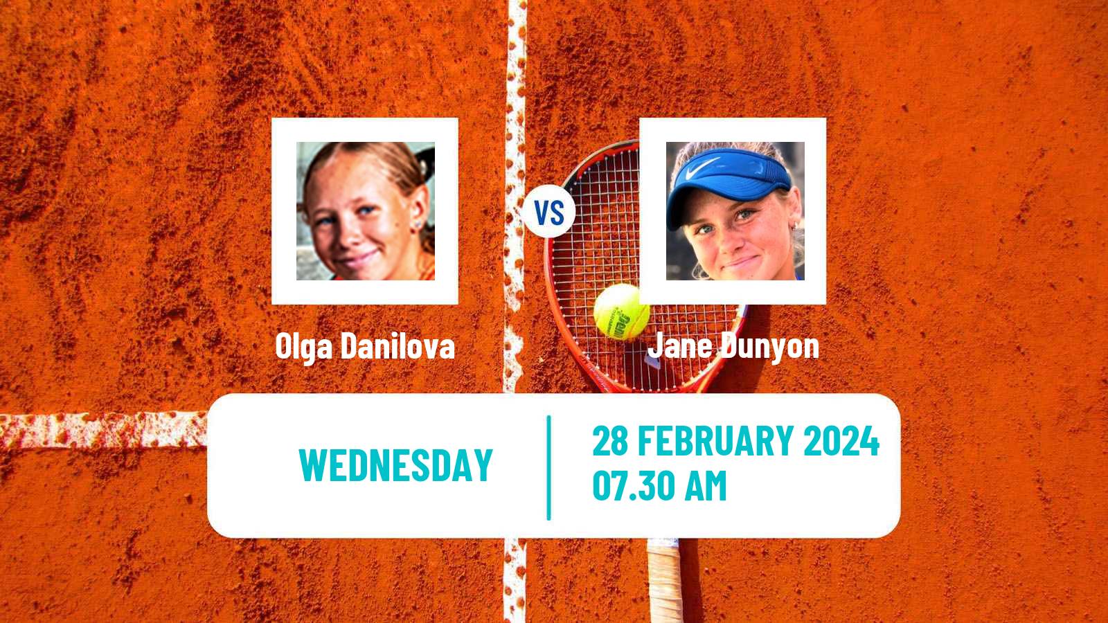 Tennis ITF W15 Sharm Elsheikh 4 Women Olga Danilova - Jane Dunyon
