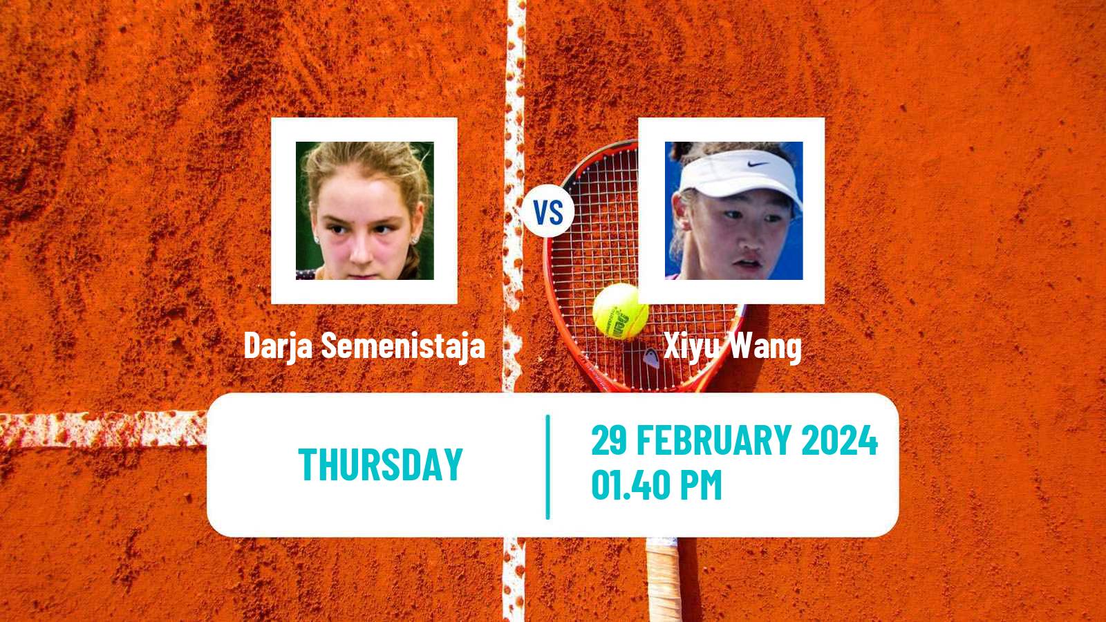 Tennis WTA Austin Darja Semenistaja - Xiyu Wang