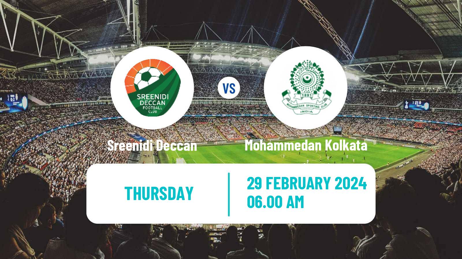 Soccer Indian I-League Sreenidi Deccan - Mohammedan Kolkata