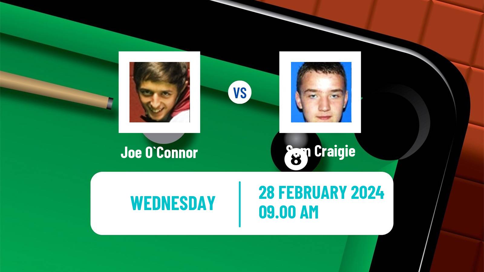 Snooker Championship League Joe O`Connor - Sam Craigie