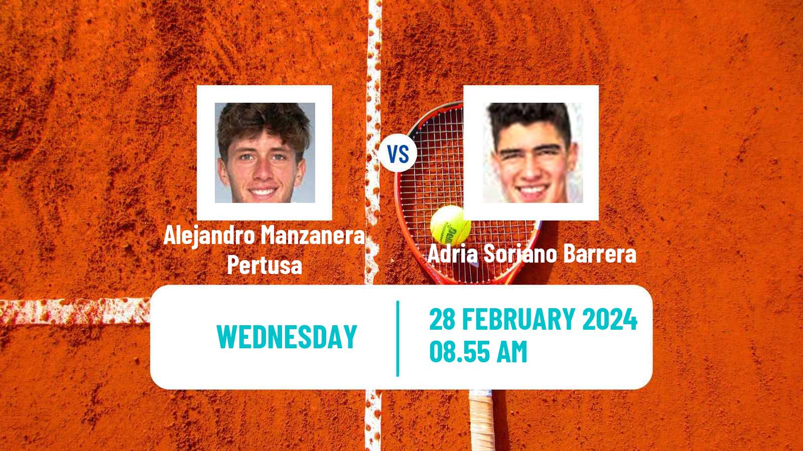 Tennis ITF M15 Villena 2 Men Alejandro Manzanera Pertusa - Adria Soriano Barrera