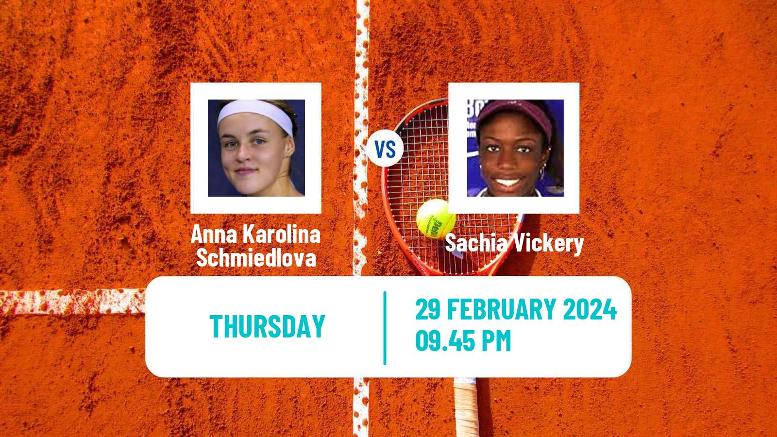 Tennis WTA Austin Anna Karolina Schmiedlova - Sachia Vickery